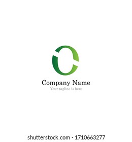 the simple elegant logo of letter o with white background