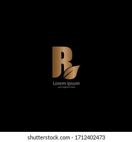the simple elegant logo of letter R with black colour