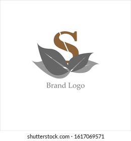 The simple elegant logo of letter S