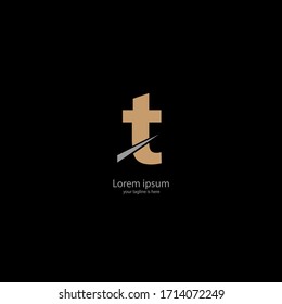 el sencillo y elegante logotipo de la letra T 
