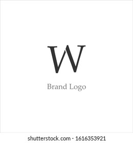 the simple elegant logo of letter w