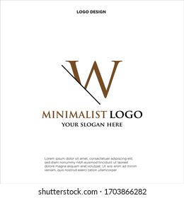 a simple elegant logo of letter W