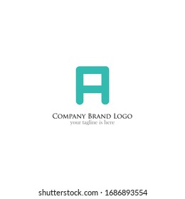 the simple elegant logo of letter a with white background