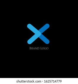 the simple elegant logo of letter x