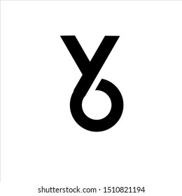 The simple elegant logo of letter Y and B