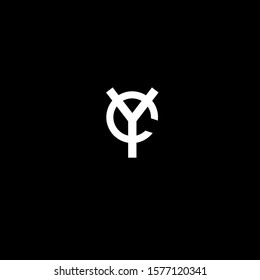The simple elegant logo of letter y and letter c