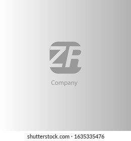 the simple elegant logo of letter z and letter r