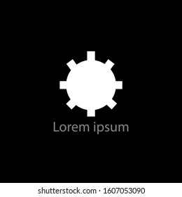 the simple elegant logo of mechanism with black background