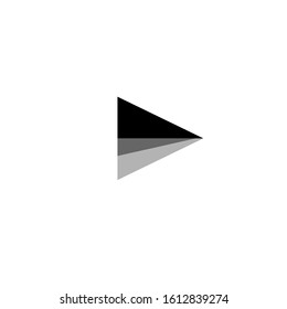 the simple elegant logo of media play with white background