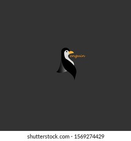 The simple elegant logo of penguin