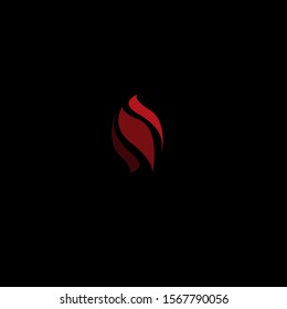 Simple Elegant Logo Red Fire Black Stock Vector (Royalty Free ...