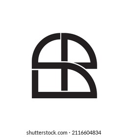 Einfaches und elegantes Logo für SR RS-Namensinitiativen, schwarzer Hintergrund, eine Vektordesign-Vorlage