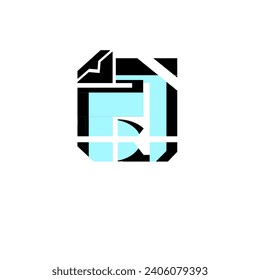 a simple and elegant logo that can be used for companies that operate in the field of diamonds or anything else with a bright blue color combie black