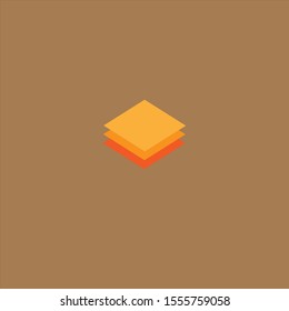 The simple elegant logo of three square