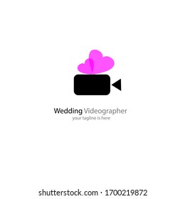 a simple elegant logo of wedding videographer