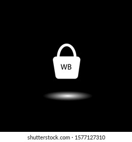 The simple elegant logo of whithe bag with letter w and b