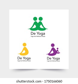 Simple and elegant logo for yoga training