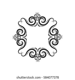 Simple and elegant luxury frame design template, for labels and logos. Vector illustration
