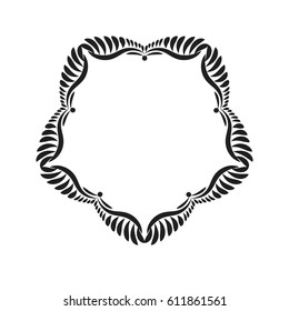 Simple and elegant luxury frame design template, for labels and logos. Vector illustration