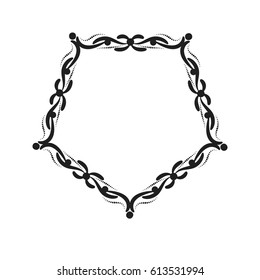 Simple and elegant luxury frame design template, for labels and logos. Vector illustration