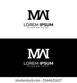 Simple elegant m and w company logo design