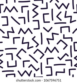 Simple elegant memphis design seamless pattern. Memphis seamless background.