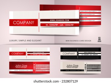 Simple and elegant mini business card design