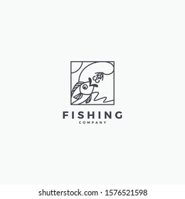 Simple, elegant and minimalist fish logo