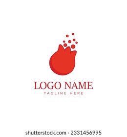 Simple elegant minimalist tulips logo design modern concept