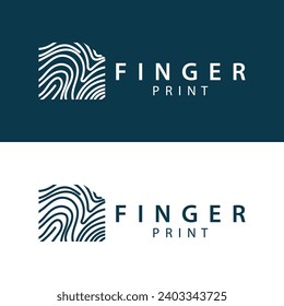 Einfaches und elegantes Design der Fingerabdruck-Logo-Technologie für die Markendarstellung von Unternehmen