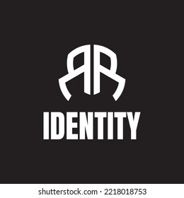 elegante y simple logotipo de RR