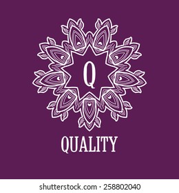 Simple and elegant monogram design template with letters. Vector illustration.