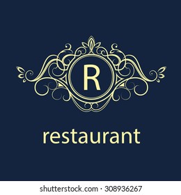 Simple and elegant monogram design template for two letters K G. Vector illustration