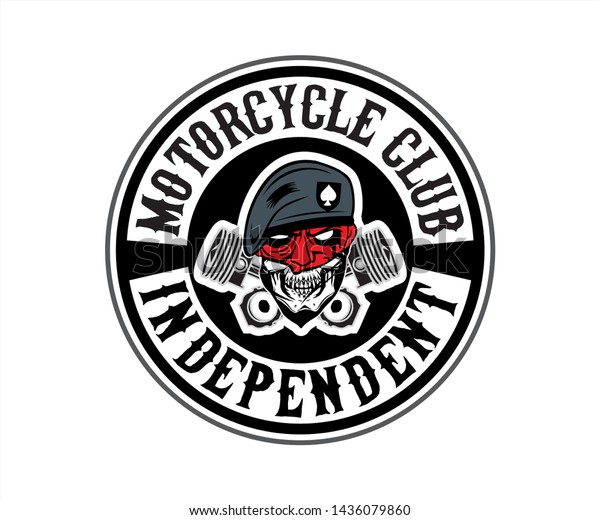 Simple Elegant Motorcycle Club Design Logo Stock Vector (Royalty Free ...