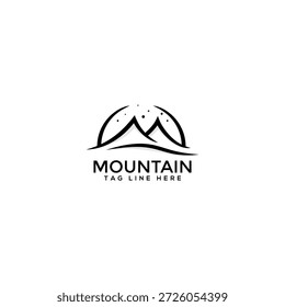 design de logotipo de montanha elegante simples, criativo e limpo conceito de logotipo de montagem, ótimo para o uso logotipo