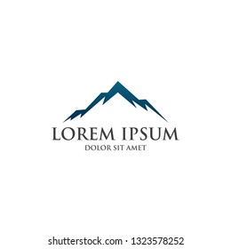 simple elegant mountain logo vector