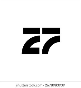 Diseño de logotipo de número 27 simple y elegante.