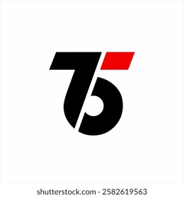 Simple and elegant number 765 logo design..