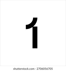 Simple and elegant number one logo design.