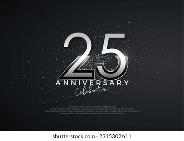 Simple and elegant numbers. 25th anniversary celebration. Premium vector for poster, banner, celebration greeting. svg