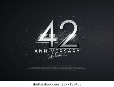 Simple and elegant numbers. 42nd anniversary celebration. Premium vector for poster, banner, celebration greeting.