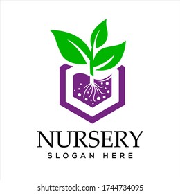 Simple And Elegant Nursery Vector Logo Design