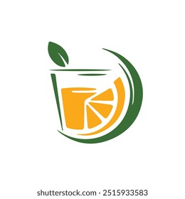 Simple and elegant orange juice logo