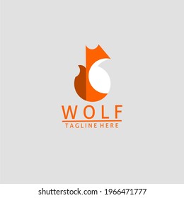 Simple and elegant oren wolf logo