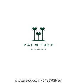 Simple elegant palm logo design 