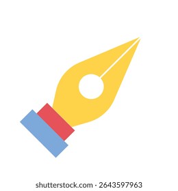 Simple, elegant pen tip graphic. Great for communication and stationery visuals.