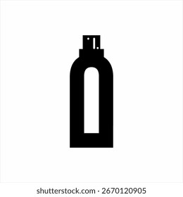 Diseño elegante simple del logotipo del icono de la botella de perfume.