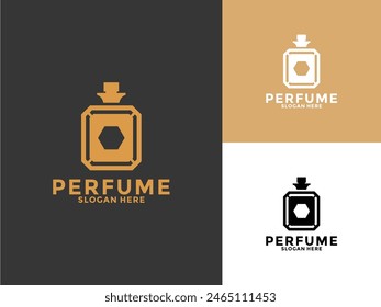 Simple elegant perfume logo vector, Perfume Bottle vector logo inspirations