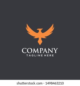 simple and elegant phoenix bird logo