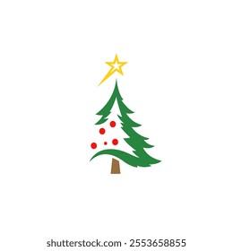 simple elegant pine tree logo.